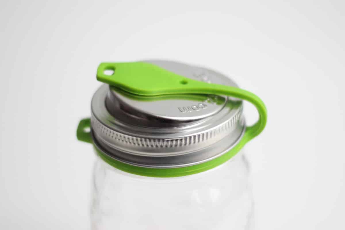 EcoJarz Poptop Deckel in Grün für Regular Mouth Jars