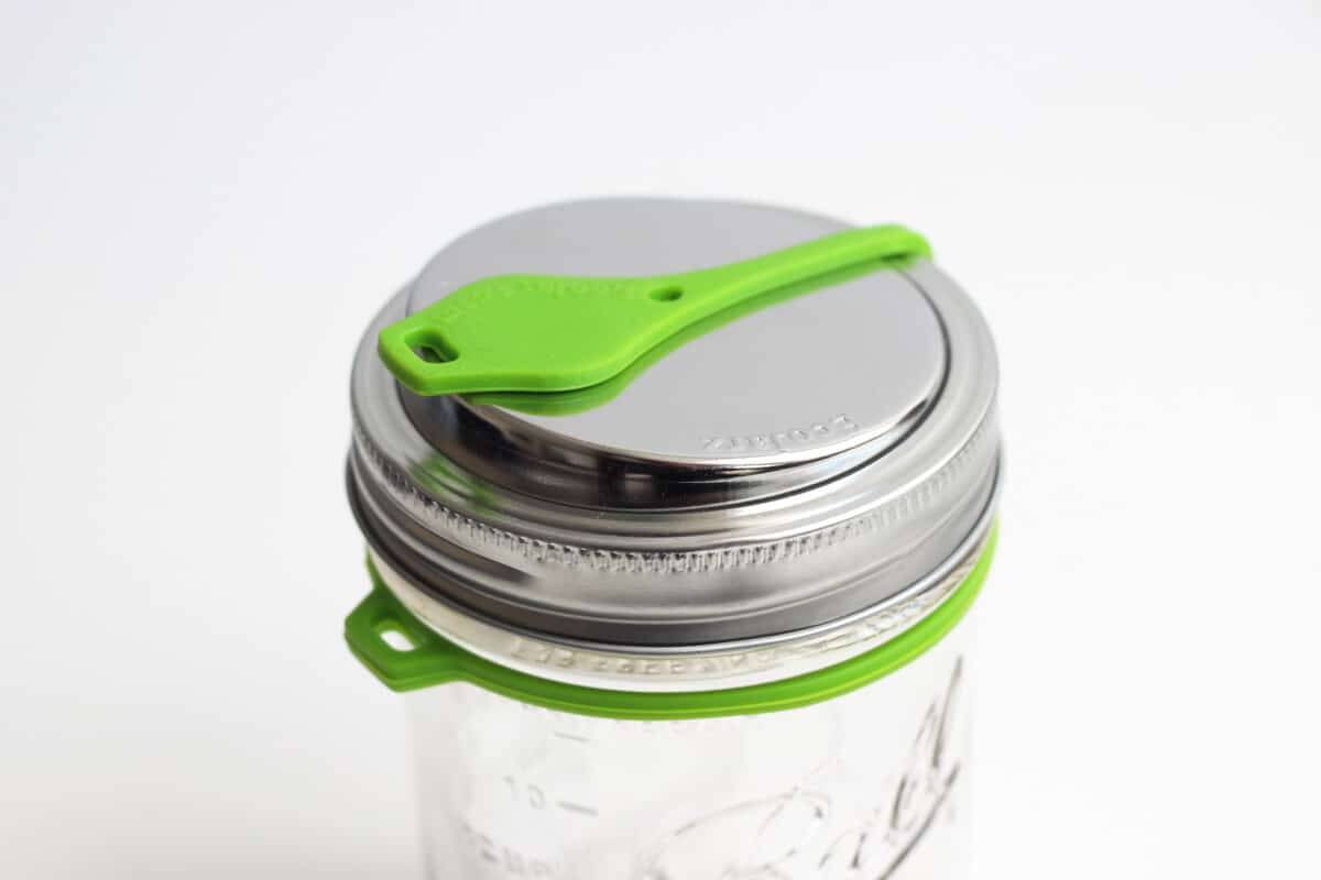 Green EcoJarz Poptop Lid for Wide Mouth