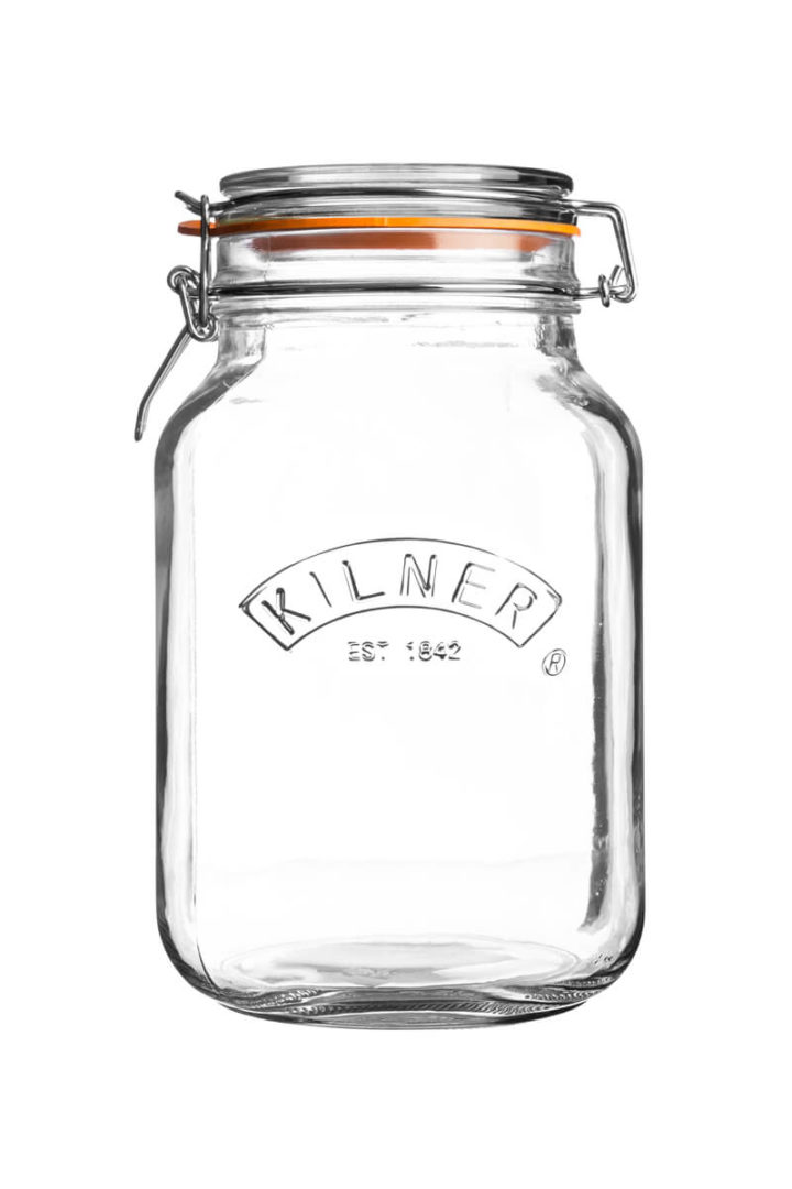 großes Kilner Square Clip Top Jar Einmachglas Jar Drahtbuegelverschluss 1,5l