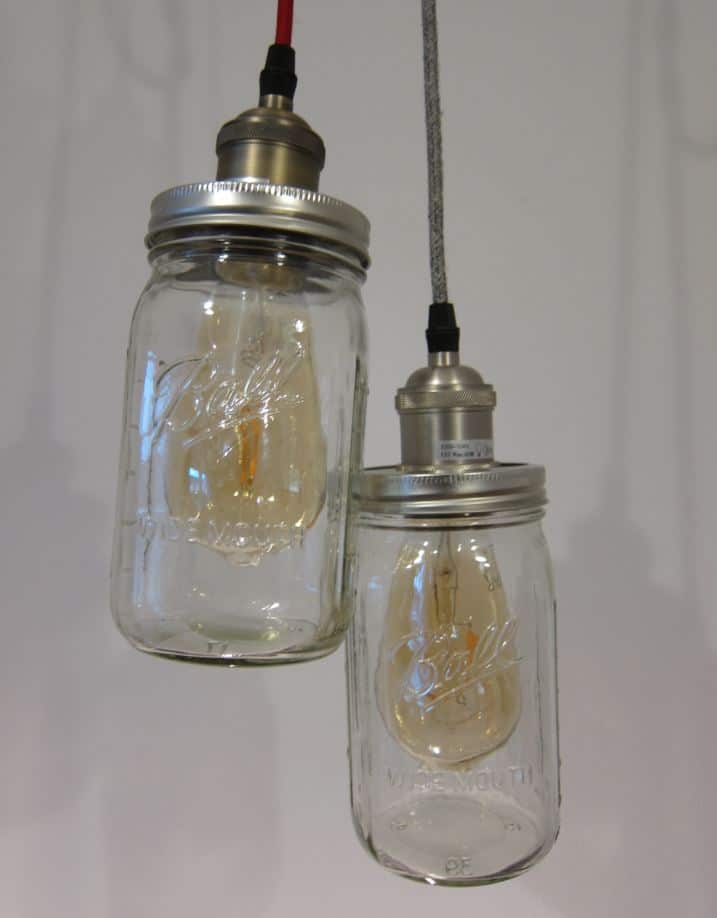 Edison Bulb Vintage Industrial Pendelleuchte Mason Kilner Marmelade Glas Rustikal Lampe B1 