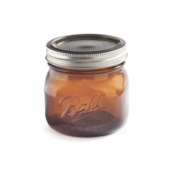 Ball Mason Glas Amber Elite Jar Wide Mouth Pint in Farbe Amber